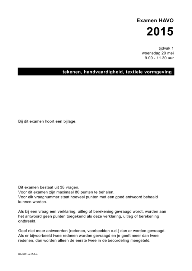 economie examen vmbo gl en tl 2015