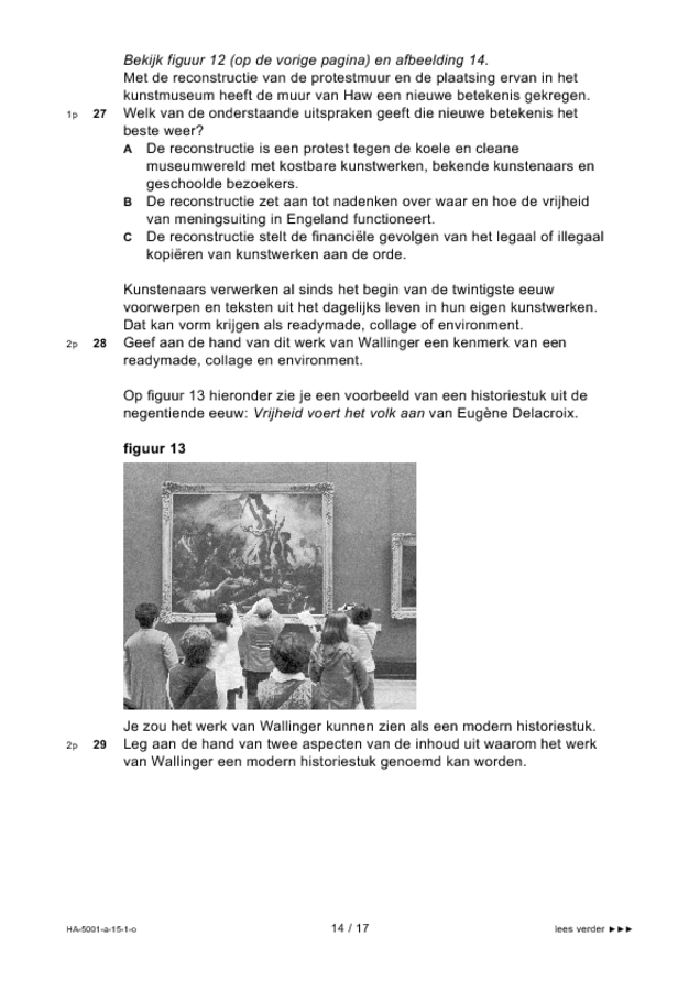 Opgaven examen HAVO tekenen, handenarbeid en textiele werkvormen 2015, tijdvak 1. Pagina 14