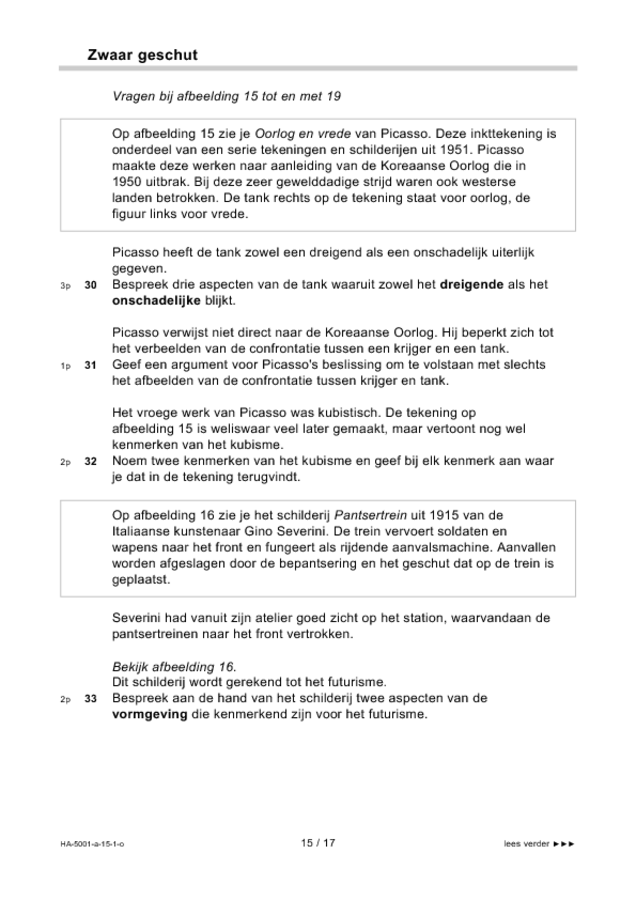 Opgaven examen HAVO tekenen, handenarbeid en textiele werkvormen 2015, tijdvak 1. Pagina 15