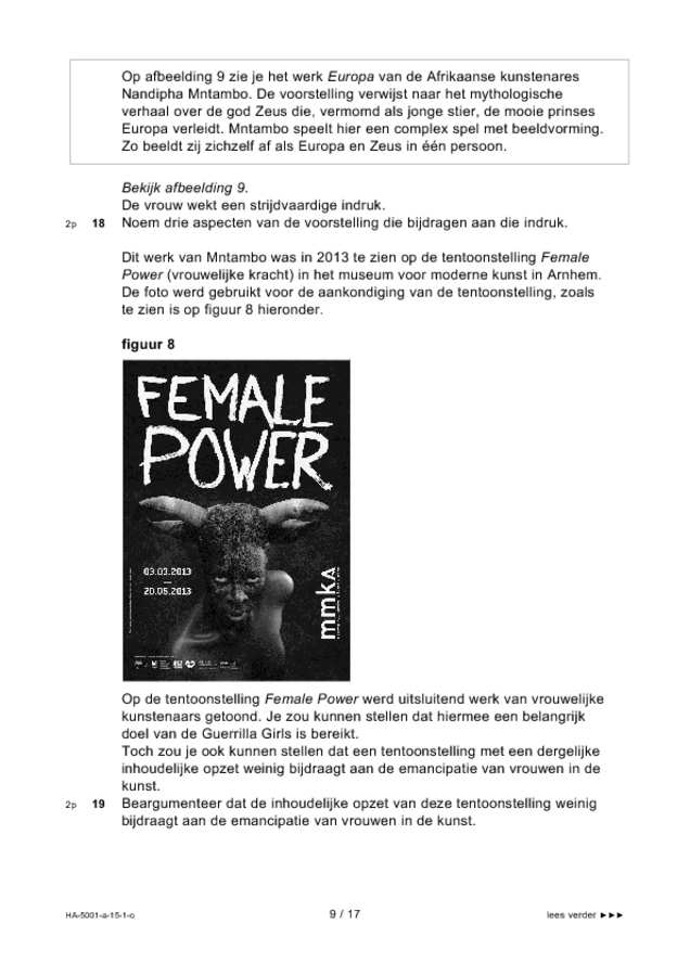 Opgaven examen HAVO tekenen, handenarbeid en textiele werkvormen 2015, tijdvak 1. Pagina 9