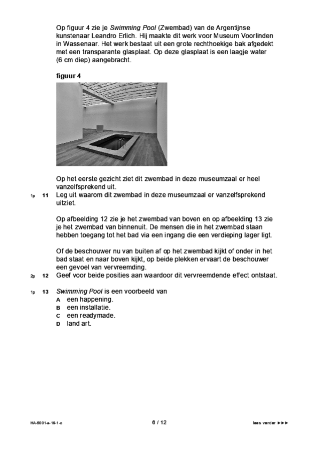 Opgaven examen HAVO tekenen, handenarbeid en textiele werkvormen 2019, tijdvak 1. Pagina 6
