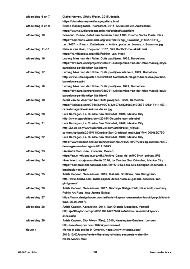 Correctievoorschrift examen HAVO tekenen, handenarbeid en textiele werkvormen 2019, tijdvak 2. Pagina 18