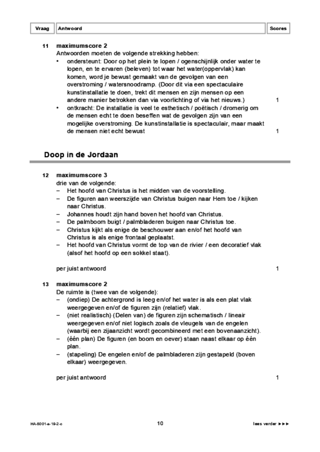 Correctievoorschrift examen HAVO tekenen, handenarbeid en textiele werkvormen 2019, tijdvak 2. Pagina 10