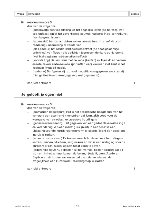 Correctievoorschrift examen HAVO tekenen, handenarbeid en textiele werkvormen 2022, tijdvak 1. Pagina 12