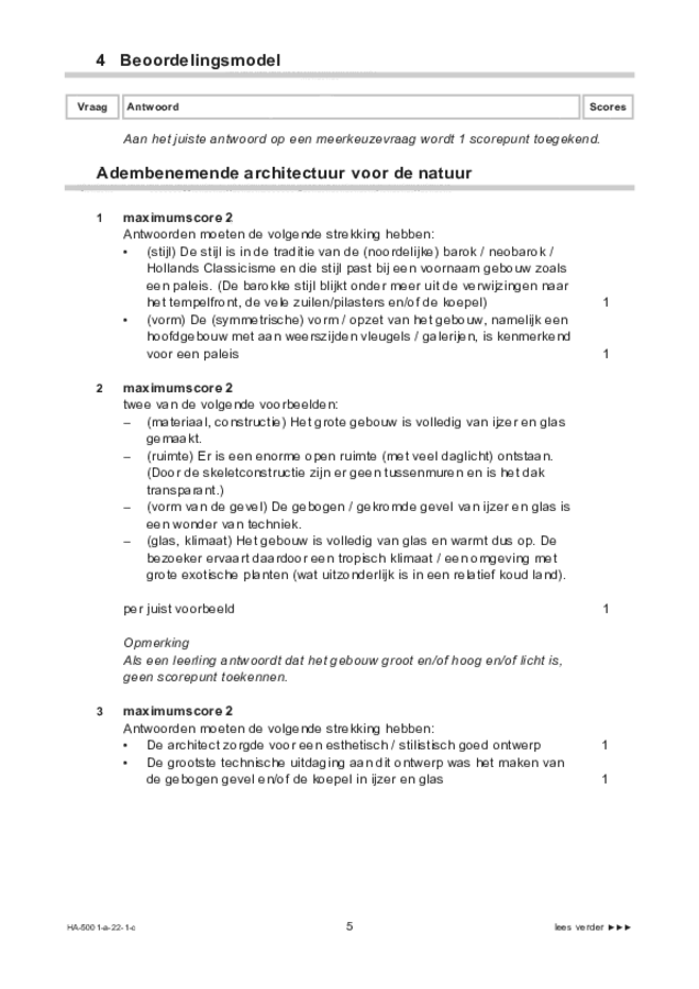 Correctievoorschrift examen HAVO tekenen, handenarbeid en textiele werkvormen 2022, tijdvak 1. Pagina 5