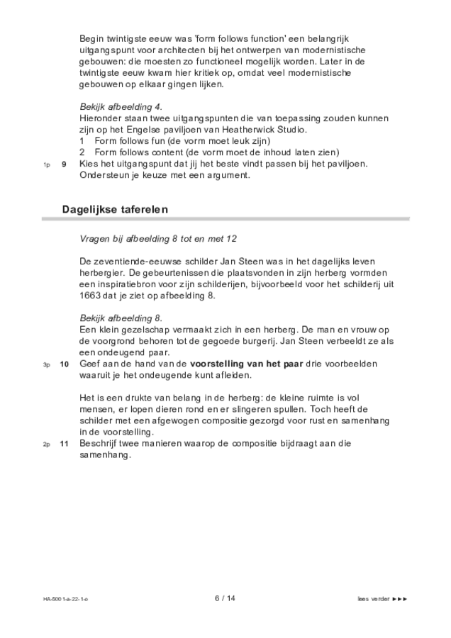 Opgaven examen HAVO tekenen, handenarbeid en textiele werkvormen 2022, tijdvak 1. Pagina 6