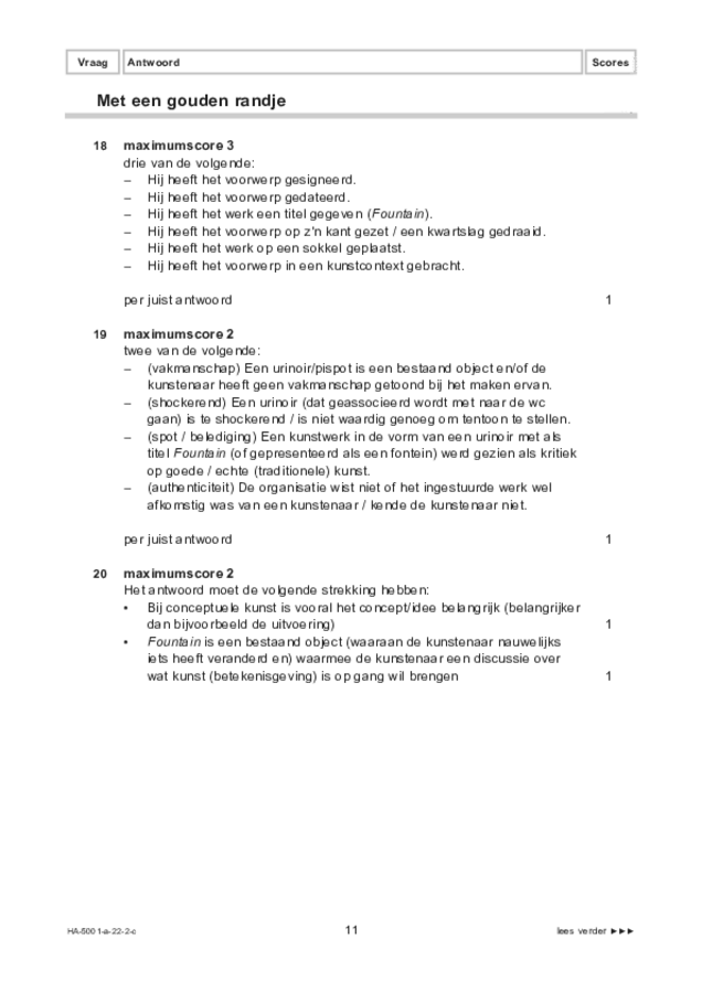 Correctievoorschrift examen HAVO tekenen, handenarbeid en textiele werkvormen 2022, tijdvak 2. Pagina 11