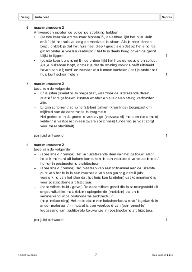 Correctievoorschrift examen HAVO tekenen, handenarbeid en textiele werkvormen 2022, tijdvak 2. Pagina 7