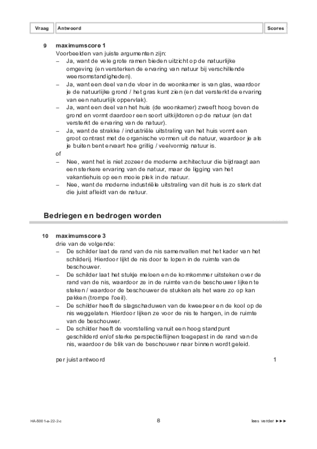 Correctievoorschrift examen HAVO tekenen, handenarbeid en textiele werkvormen 2022, tijdvak 2. Pagina 8