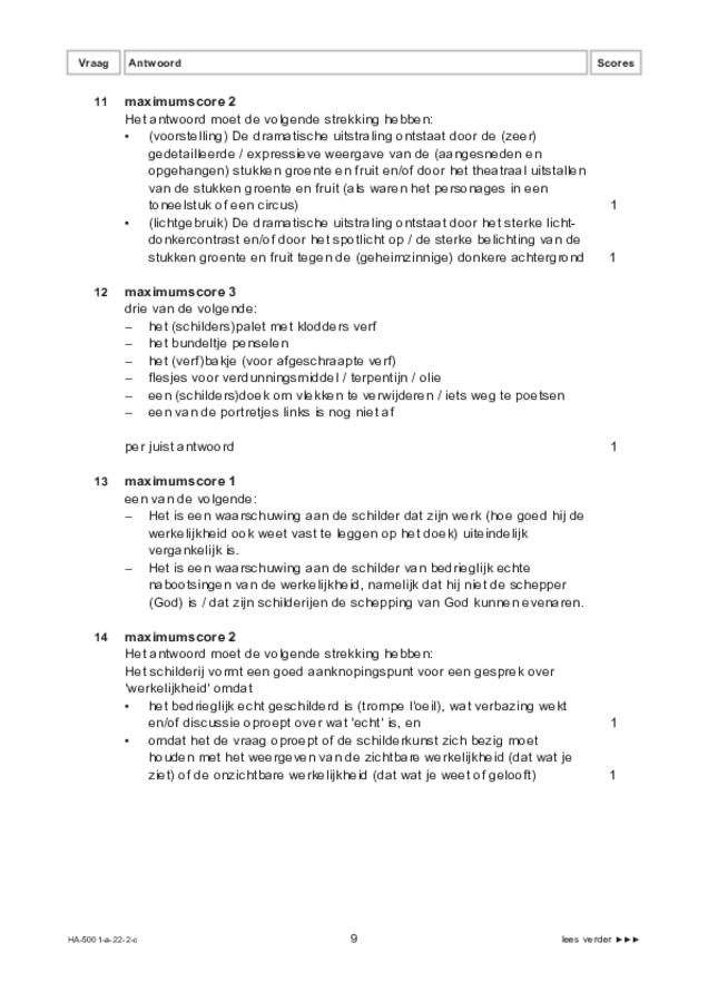 Correctievoorschrift examen HAVO tekenen, handenarbeid en textiele werkvormen 2022, tijdvak 2. Pagina 9