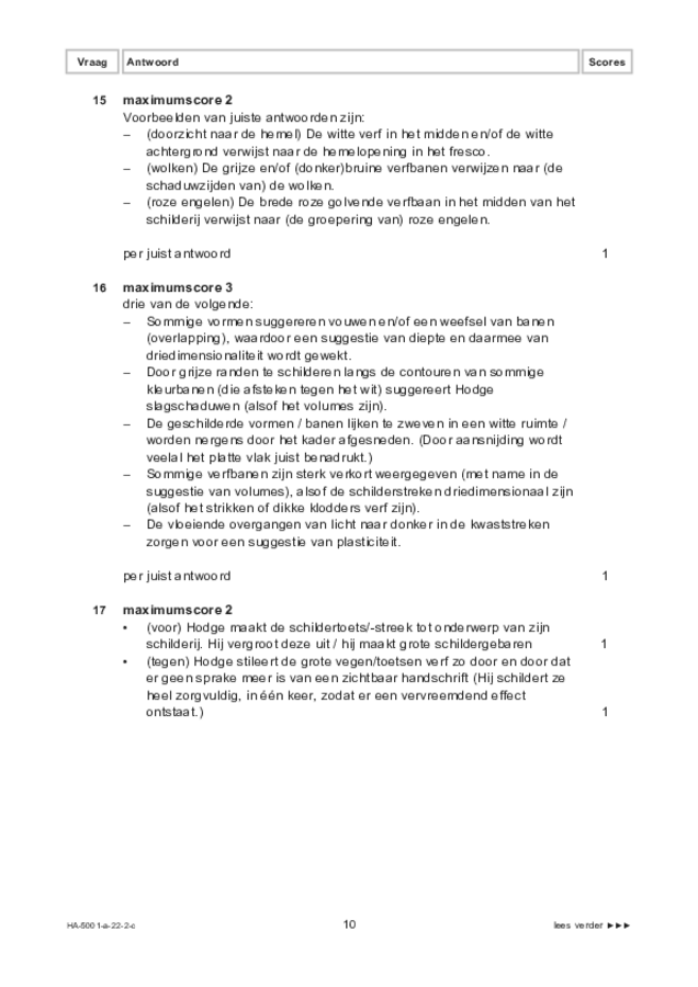 Correctievoorschrift examen HAVO tekenen, handenarbeid en textiele werkvormen 2022, tijdvak 2. Pagina 10