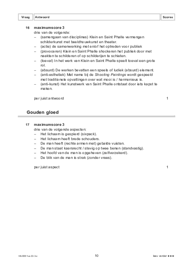 Correctievoorschrift examen HAVO tekenen, handenarbeid en textiele werkvormen 2022, tijdvak 3. Pagina 10