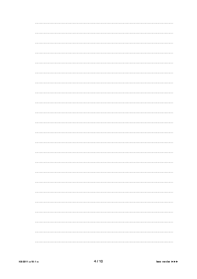 Uitwerkbijlage examen VMBO KB Nederlands 2018, tijdvak 1. Pagina 4