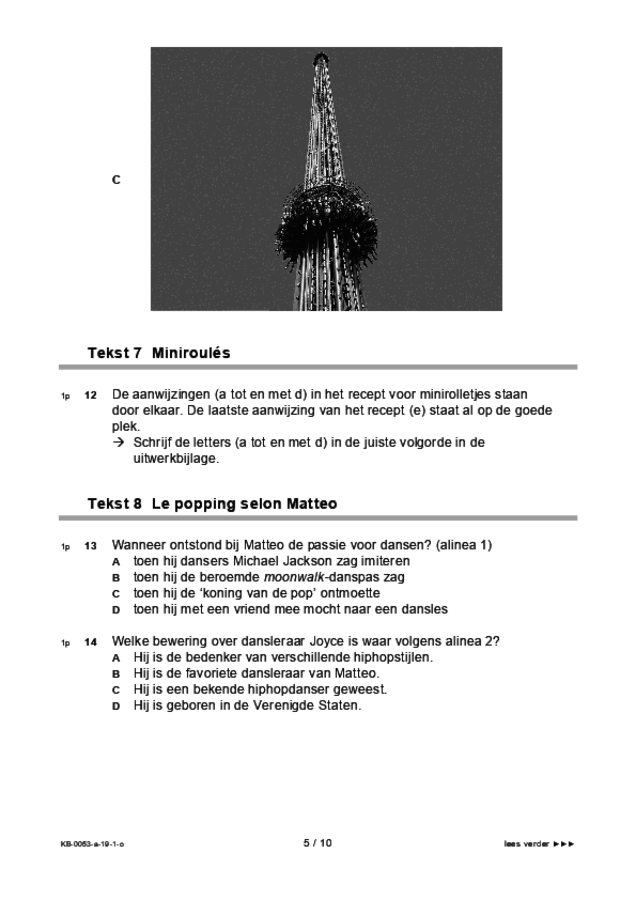 Opgaven examen VMBO KB Frans 2019, tijdvak 1. Pagina 5