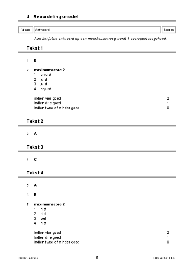 Correctievoorschrift examen VMBO KB Engels 2017, tijdvak 2. Pagina 5