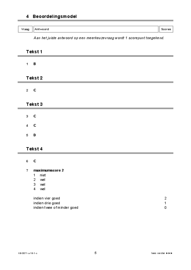 Correctievoorschrift examen VMBO KB Engels 2018, tijdvak 1. Pagina 5