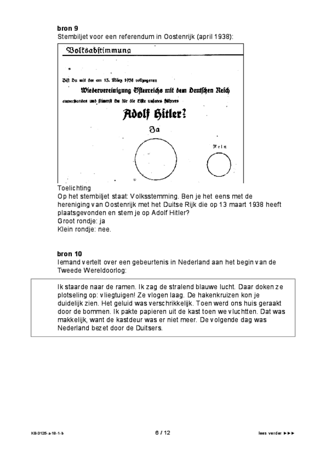Bijlage examen VMBO KB geschiedenis 2018, tijdvak 1. Pagina 6