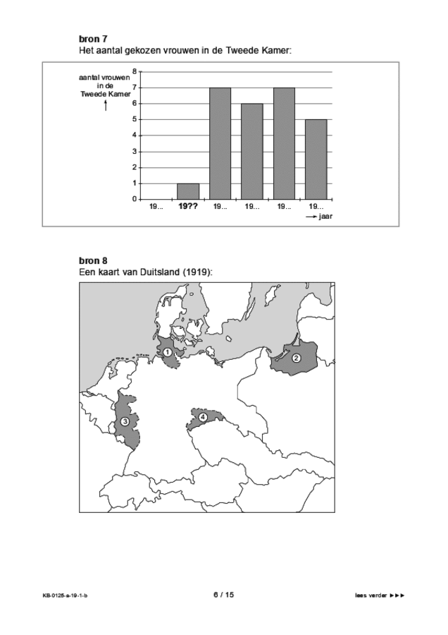 Bijlage examen VMBO KB geschiedenis 2019, tijdvak 1. Pagina 6