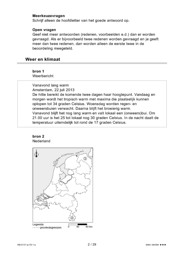 Opgaven examen VMBO KB aardrijkskunde 2015, tijdvak 1. Pagina 2