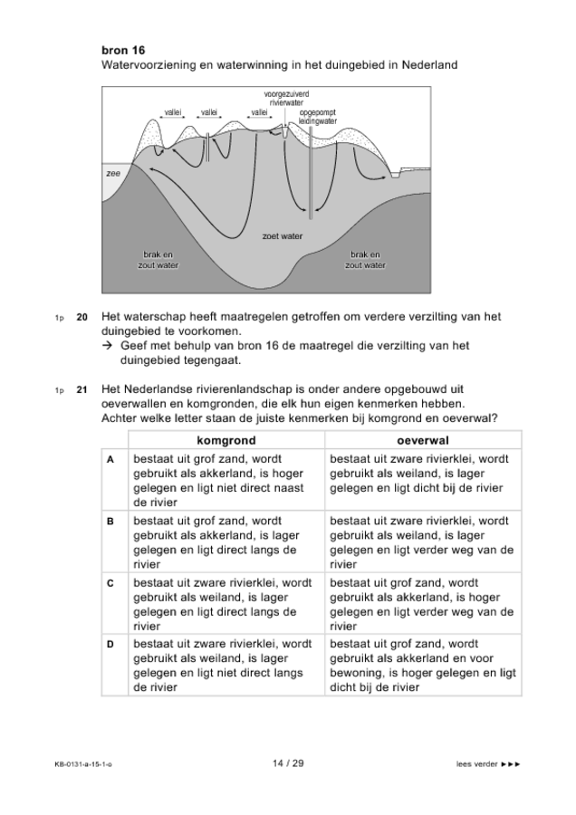 Opgaven examen VMBO KB aardrijkskunde 2015, tijdvak 1. Pagina 14