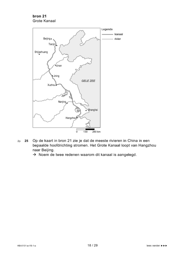 Opgaven examen VMBO KB aardrijkskunde 2015, tijdvak 1. Pagina 18