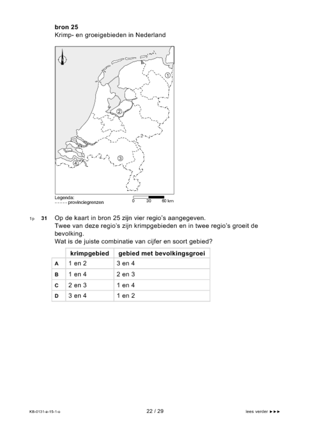 Opgaven examen VMBO KB aardrijkskunde 2015, tijdvak 1. Pagina 22