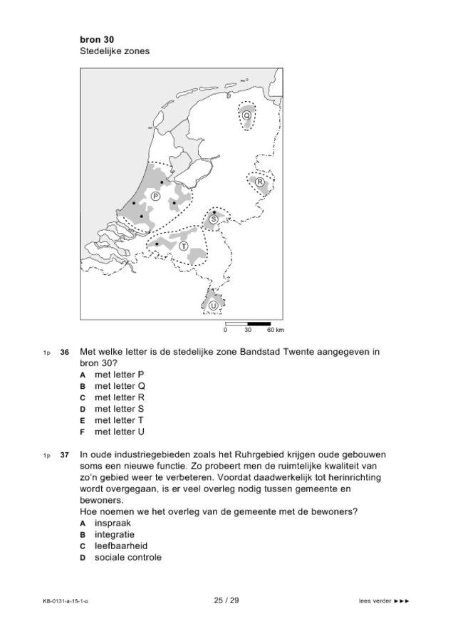 Opgaven examen VMBO KB aardrijkskunde 2015, tijdvak 1. Pagina 25