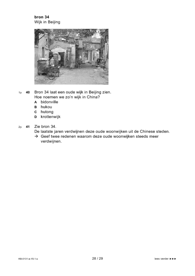 Opgaven examen VMBO KB aardrijkskunde 2015, tijdvak 1. Pagina 28