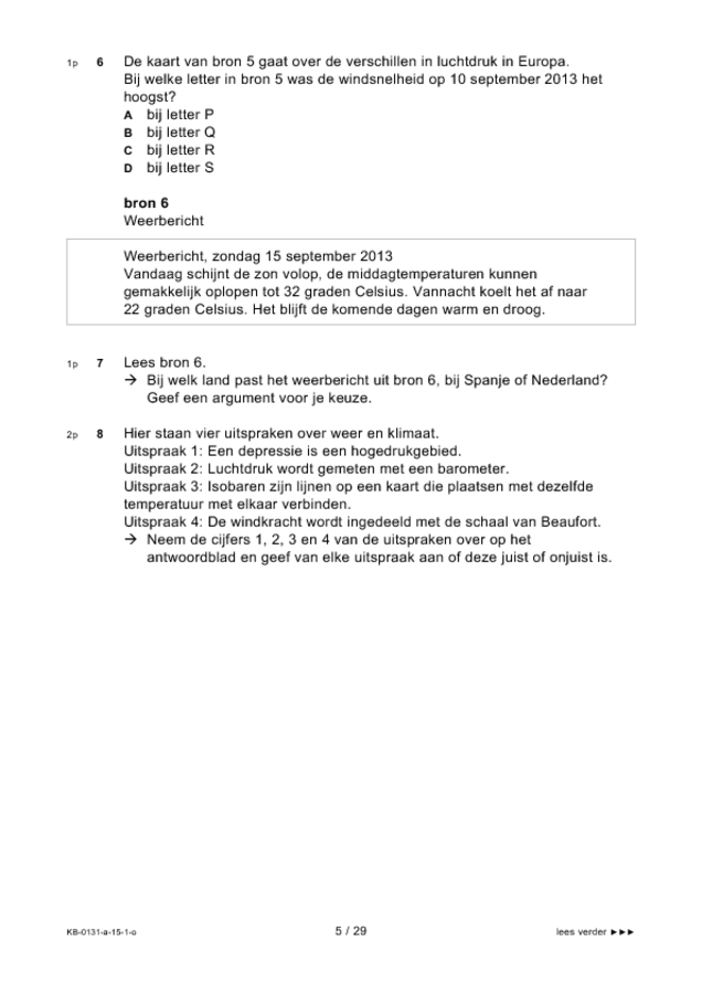 Opgaven examen VMBO KB aardrijkskunde 2015, tijdvak 1. Pagina 5