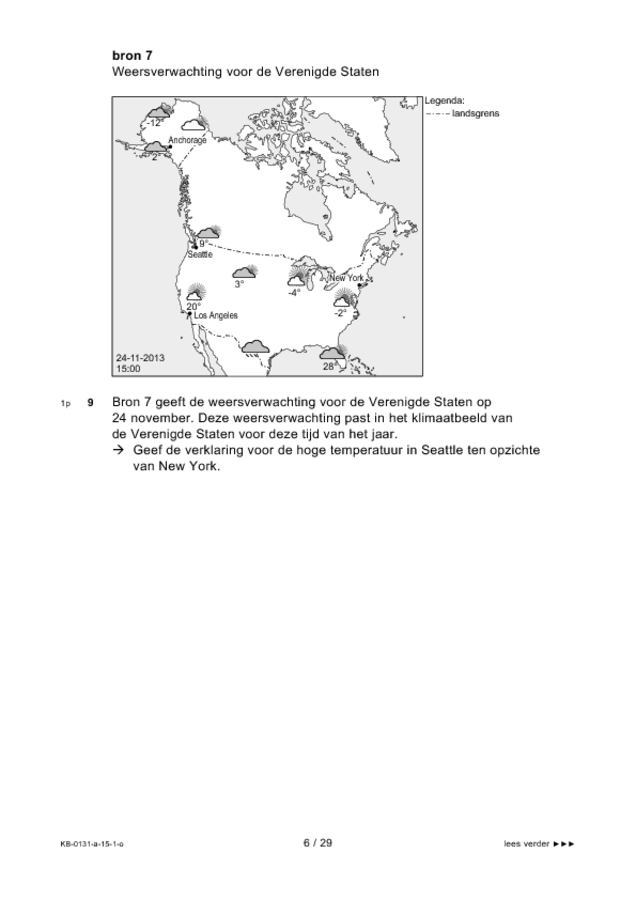 Opgaven examen VMBO KB aardrijkskunde 2015, tijdvak 1. Pagina 6