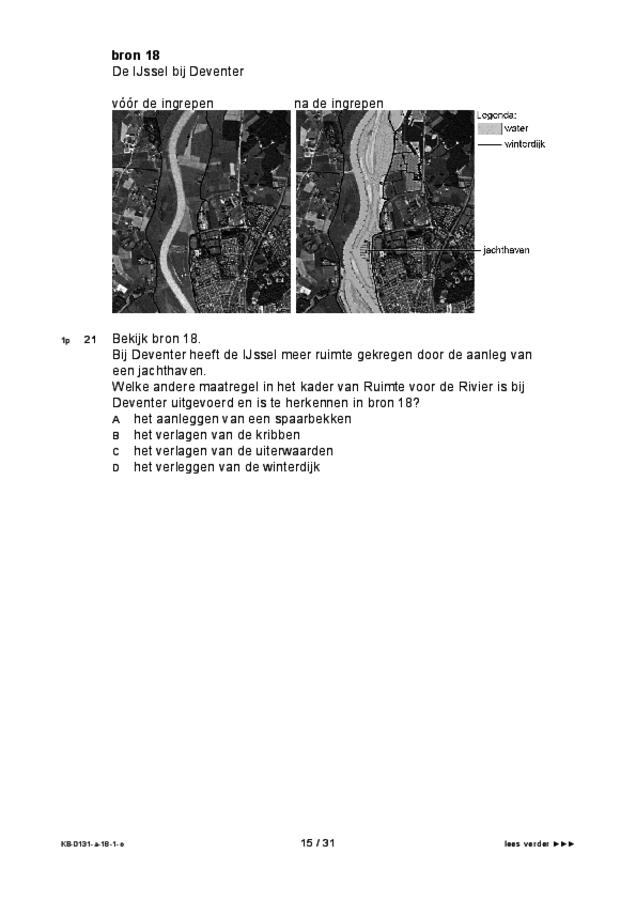 Opgaven examen VMBO KB aardrijkskunde 2018, tijdvak 1. Pagina 15
