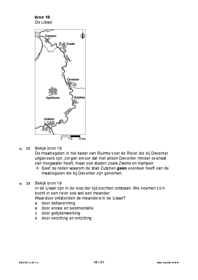 Opgaven examen VMBO KB aardrijkskunde 2018, tijdvak 1. Pagina 16
