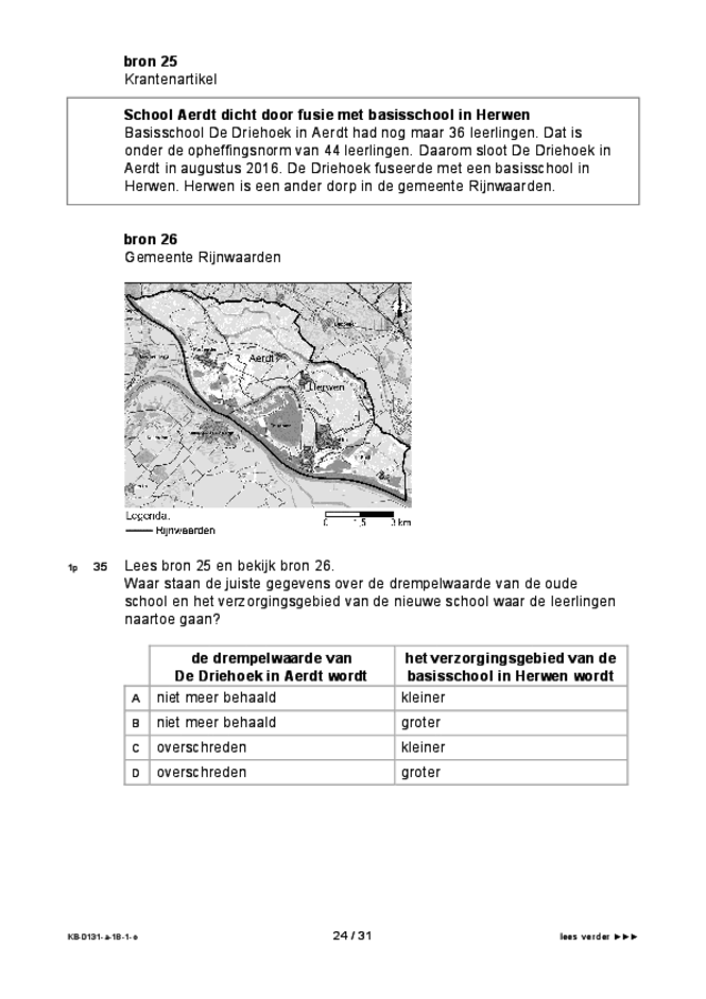 Opgaven examen VMBO KB aardrijkskunde 2018, tijdvak 1. Pagina 24