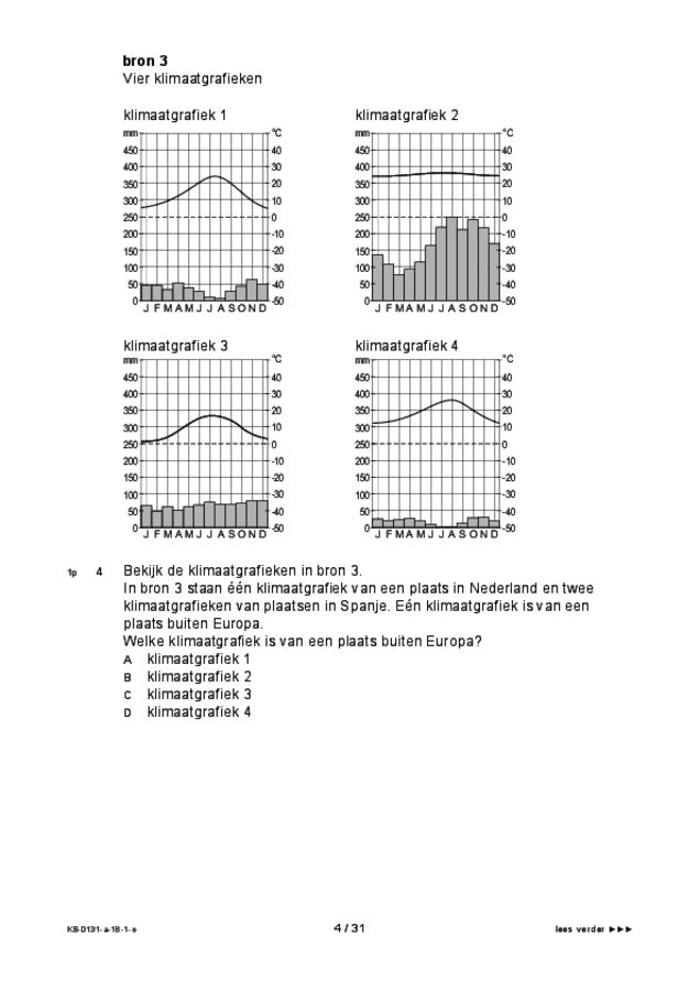 Opgaven examen VMBO KB aardrijkskunde 2018, tijdvak 1. Pagina 4