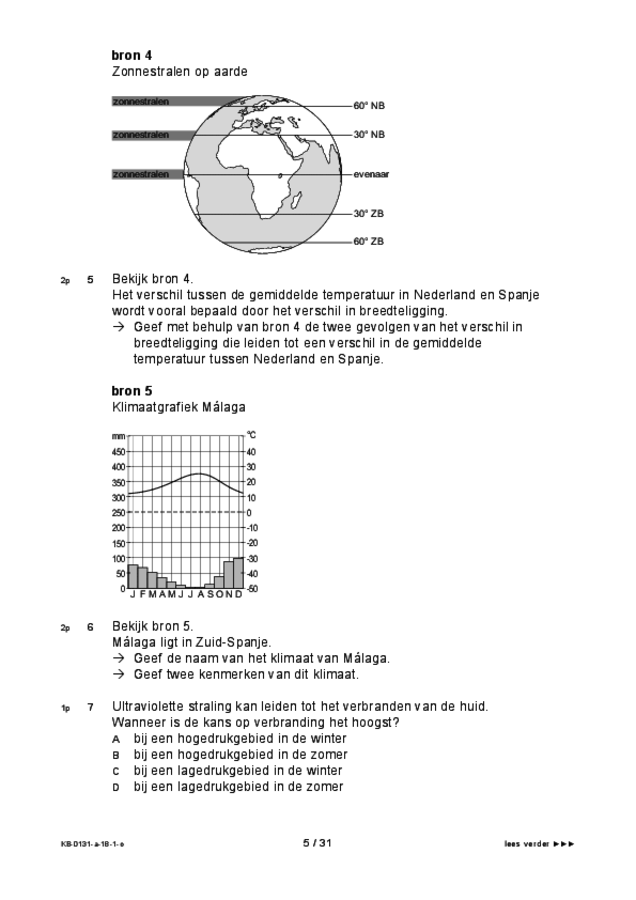 Opgaven examen VMBO KB aardrijkskunde 2018, tijdvak 1. Pagina 5