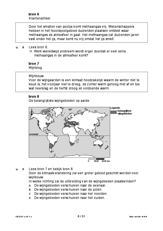 Opgaven examen VMBO KB aardrijkskunde 2018, tijdvak 1. Pagina 6
