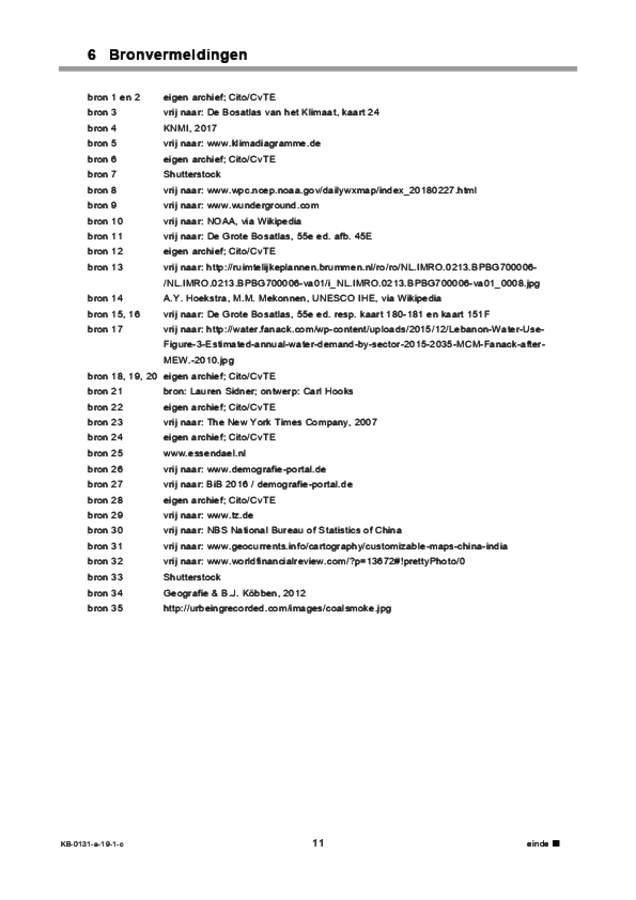 Correctievoorschrift examen VMBO KB aardrijkskunde 2019, tijdvak 1. Pagina 11