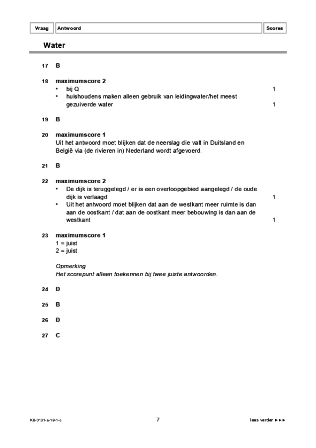 Correctievoorschrift examen VMBO KB aardrijkskunde 2019, tijdvak 1. Pagina 7