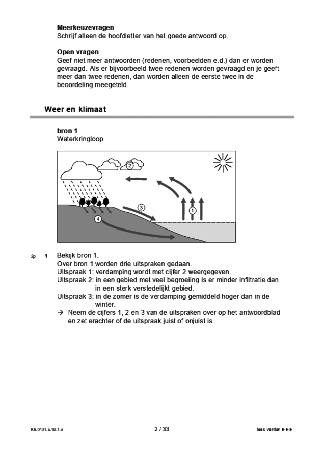 Opgaven examen VMBO KB aardrijkskunde 2019, tijdvak 1. Pagina 2