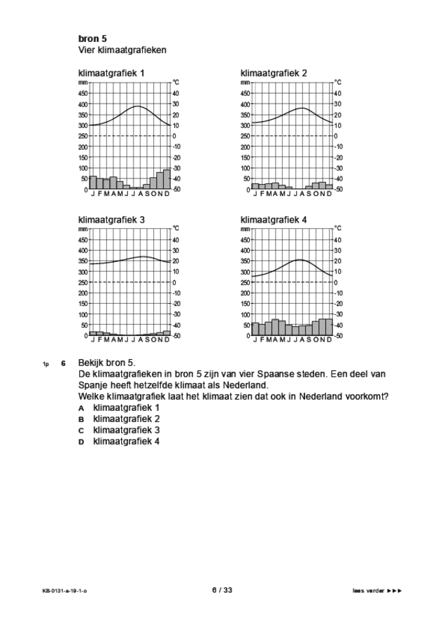 Opgaven examen VMBO KB aardrijkskunde 2019, tijdvak 1. Pagina 6