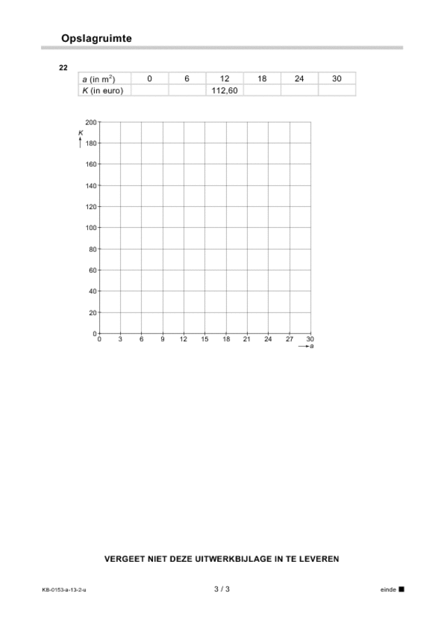 Uitwerkbijlage examen VMBO KB wiskunde 2013, tijdvak 2. Pagina 3