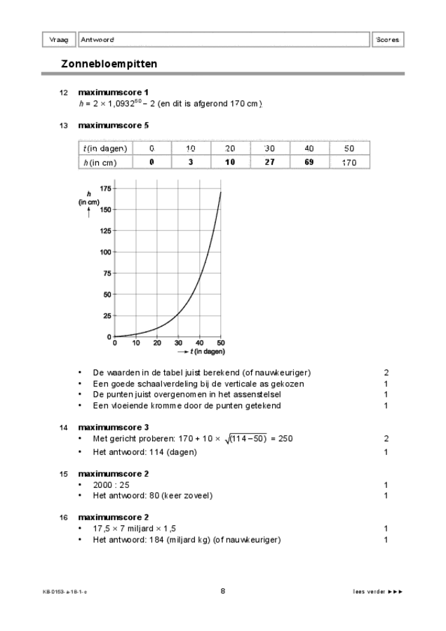 Correctievoorschrift examen VMBO KB wiskunde 2018, tijdvak 1. Pagina 8