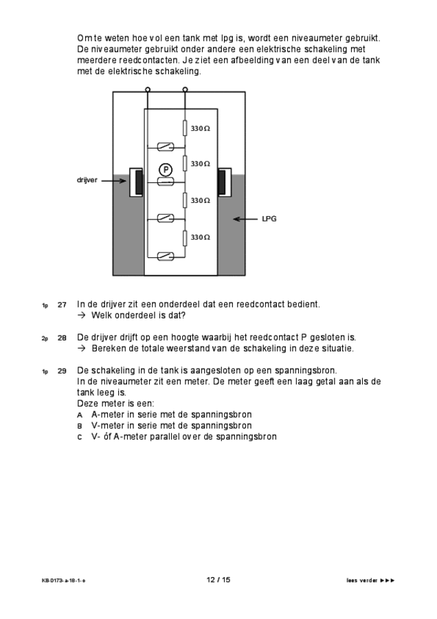 Opgaven examen VMBO KB natuur- en scheikunde 1 2018, tijdvak 1. Pagina 12