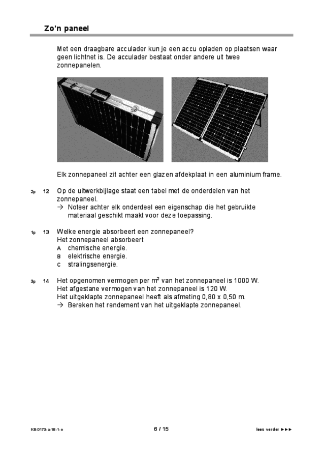 Opgaven examen VMBO KB natuur- en scheikunde 1 2018, tijdvak 1. Pagina 6