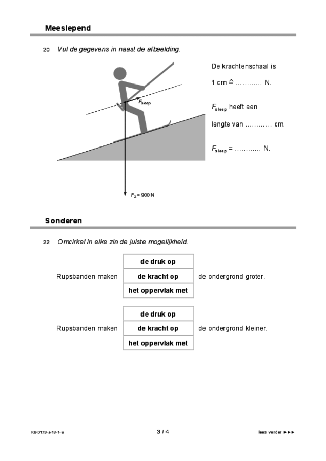 Uitwerkbijlage examen VMBO KB natuur- en scheikunde 1 2018, tijdvak 1. Pagina 3