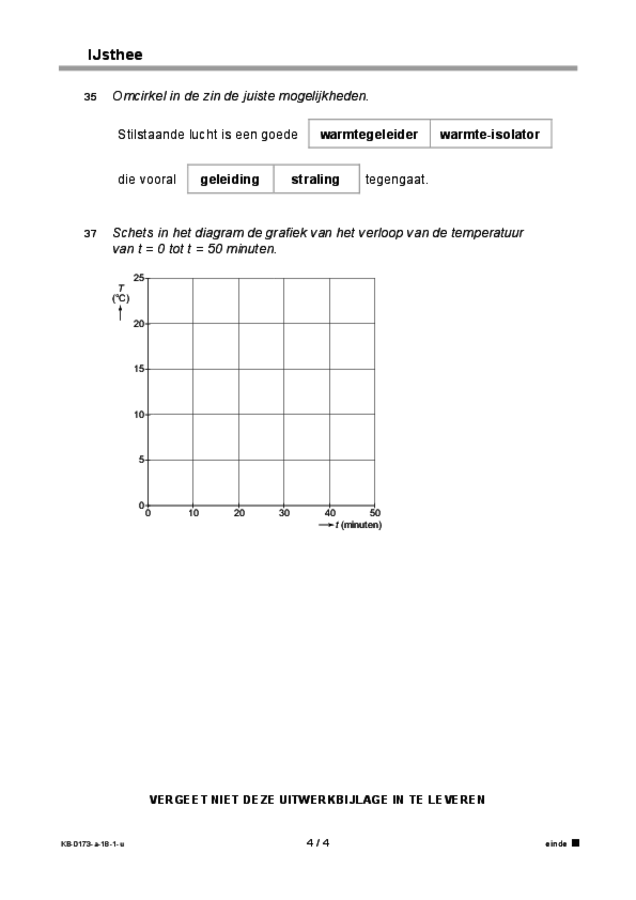 Uitwerkbijlage examen VMBO KB natuur- en scheikunde 1 2018, tijdvak 1. Pagina 4