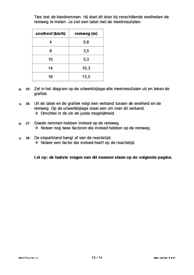 Opgaven examen VMBO KB natuur- en scheikunde 1 2019, tijdvak 1. Pagina 13