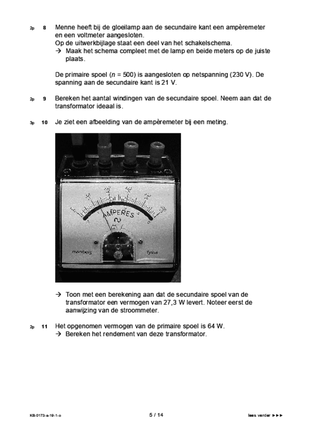 Opgaven examen VMBO KB natuur- en scheikunde 1 2019, tijdvak 1. Pagina 5