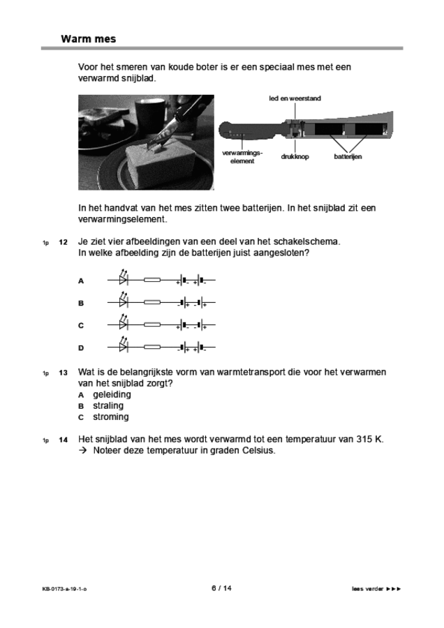 Opgaven examen VMBO KB natuur- en scheikunde 1 2019, tijdvak 1. Pagina 6