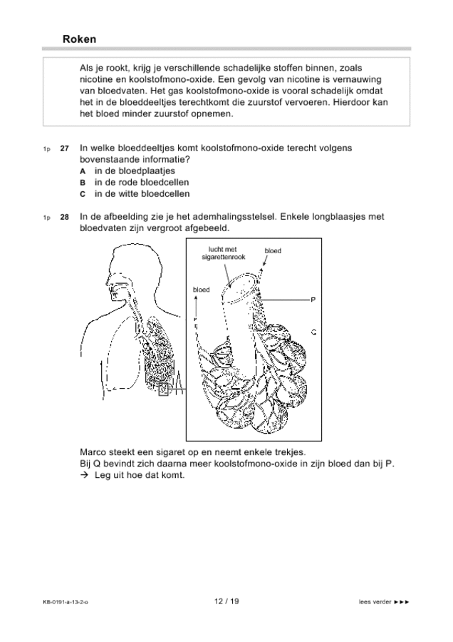 Opgaven examen VMBO KB biologie 2013, tijdvak 2. Pagina 12